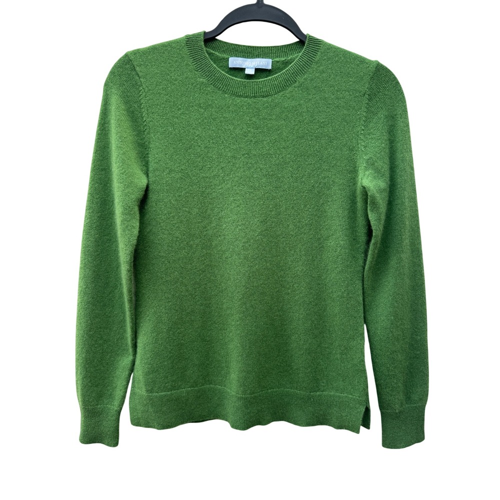 Antonio Melani Green 100% Cashmere Crew Neck Pullover Sweater Womens XS
